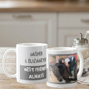 Taza De Café Mejores amigos siempre yo y mi caballo pizarra gri