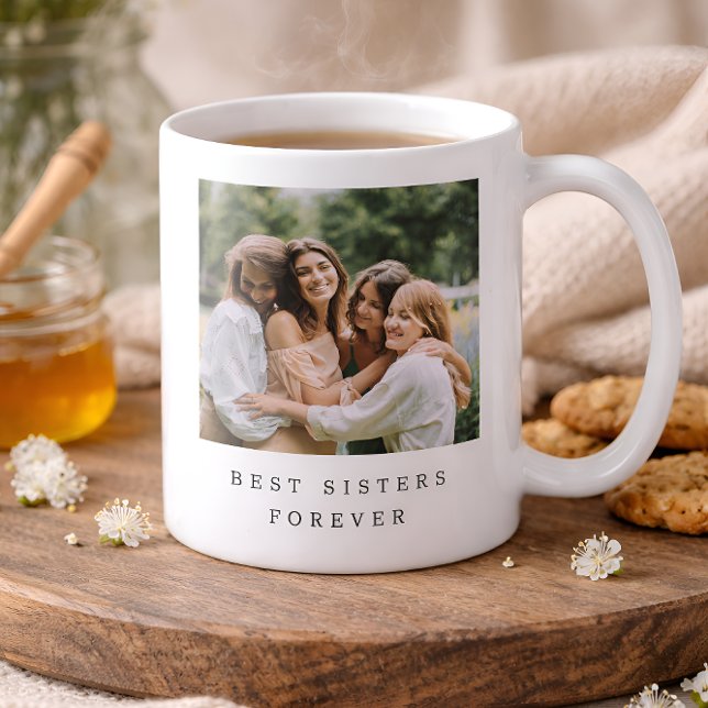 Taza De Café Mejores Hermanas Por Siempre Foto Personalizada  (Subido por el creador)