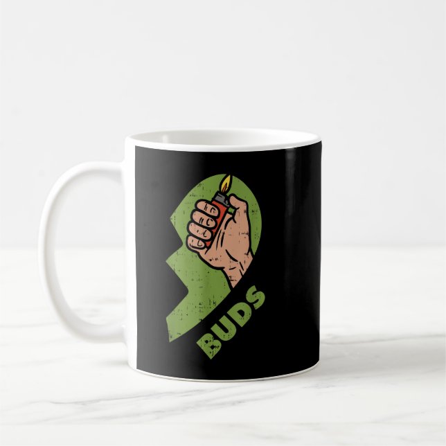 Taza De Café Mejores Malezas Coincidiendo Pareja Encendedor Sto (Izquierda)