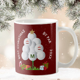 Taza De Café Mejores Navidades por Par Golf Ball Tree Año Inici