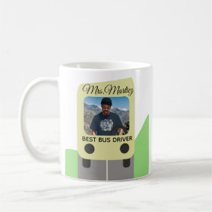 Taza De Café Mejores regalos de fotos de conductores de autobus