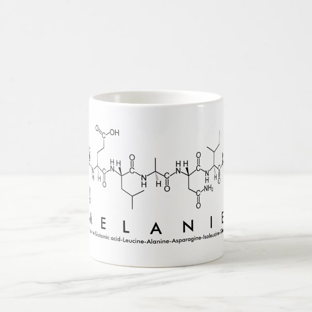 Taza De Café Melanie peptide nombre mug (Centro)