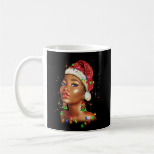 Taza De Café Melanin Christm, Reina Americana Africana Mujer Ne