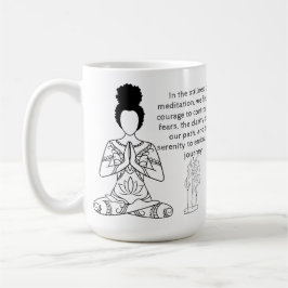Taza De Café Melanin Meditación Cita Motivadora Café Mug