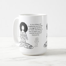 Melanin Meditación Cita Motivadora Café Mug
