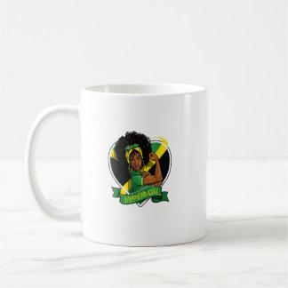 Taza De Café Melanin negro de la bandera jamaiquina