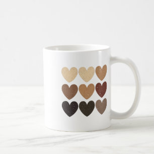 Taza De Café Melanin Skin Tone Hearts Junetdecis Black History