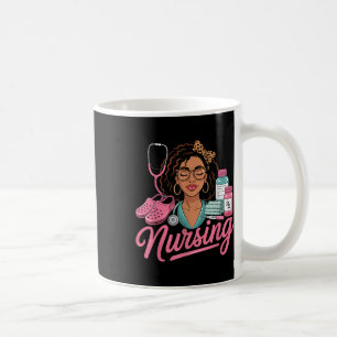 Taza De Café Melanina negra Enfermera afro historia negra Méci