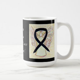 Taza De Café Melanoma Cáncer Cinta de Concienciación Angel Pers