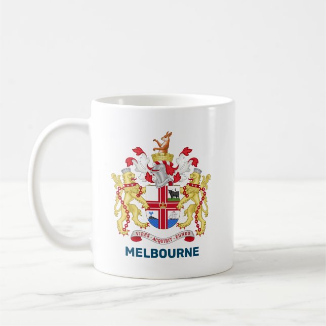Taza De Café Melbourne, Australia - escudo de armas (Izquierda)