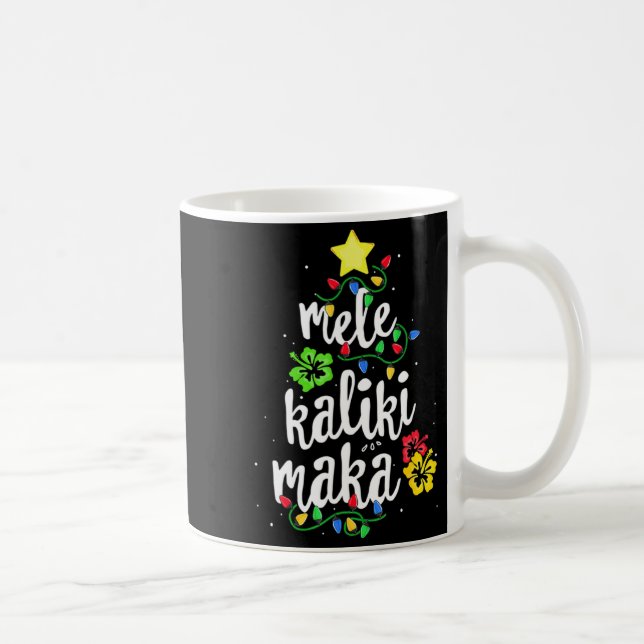 Taza De Café Mele Kalikimaka Christmas Hawaiian  (Derecha)
