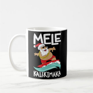 Taza De Café Mele Kalikimaka Hawaii Surfing Santa