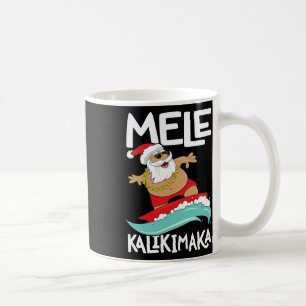 Taza De Café Mele Kalikimaka Navidades Hawaii Surfing