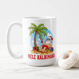 Taza De Café Mele Kalikimaka Santa Christmas