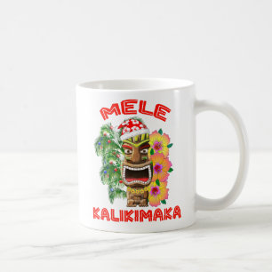 Taza De Café Mele Kalikimaka Santa Claus Tiki