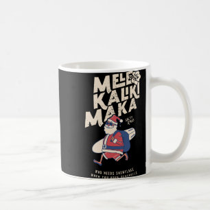 Taza De Café Mele Kalikimaka Santa divertido camiseta hawaiana 