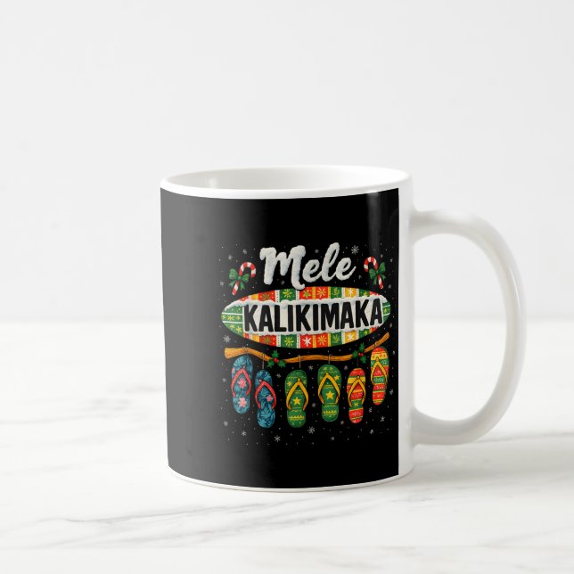 Taza De Café Mele Kalikimaka Trocal Christmas Flip Flop  (Derecha)