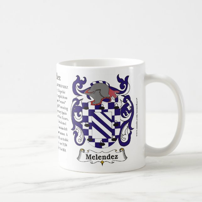 Taza De Café Melendez, el origen, el significado y el escudo (Derecha)