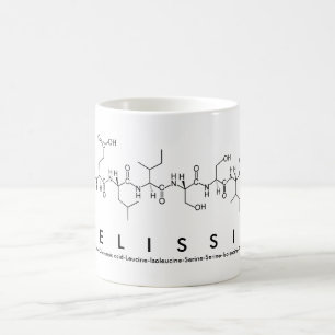 Taza De Café Melissia peptide name mug