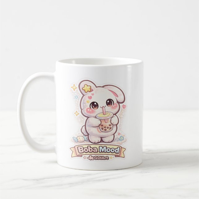 Taza De Café Mello the Mochi Bunny - Boba Mood  (Izquierda)