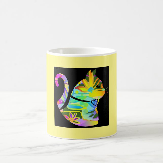 Taza De Café Mellow Yellow Cat Coffee Mug (Centro)