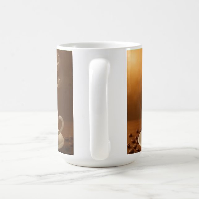 Taza De Café "Melodies in Steam: Musical Coffee Cup Art Mug" (Mango)