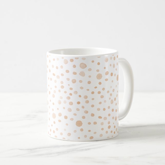 Taza De Café Melon Confetti Watercolor Dots Classic Mug (Anverso derecho)