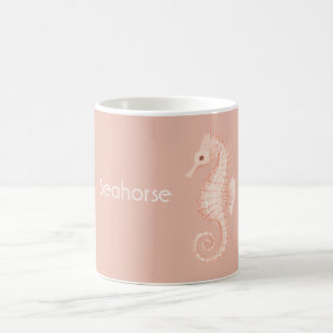 Taza De Café Melón Melocotón Océano Playa Caballito de mar