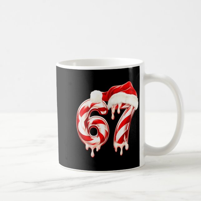 Taza De Café Melting Candy Cane 67 Christmas Design, Santa Hat  (Derecha)