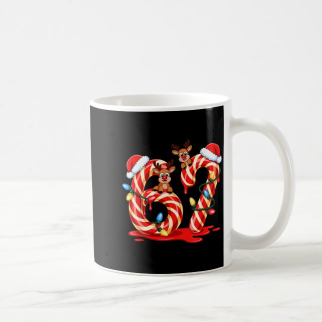 Taza De Café Melting Candy Cane 67 Christmas Design Santa Hat H (Derecha)