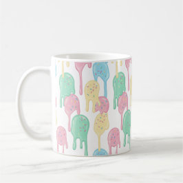 Taza De Café Melting Ice Cream and Sprinkles Pattern 