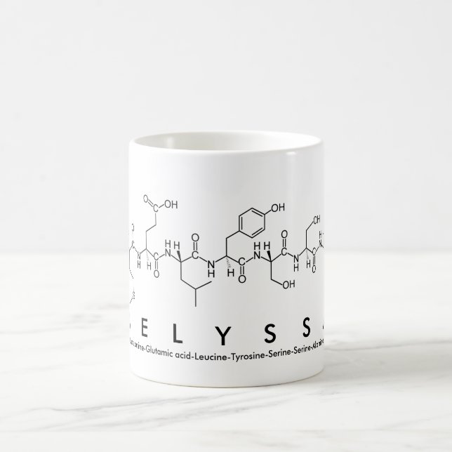 Taza De Café Melyssa peptide nombre mug (Centro)