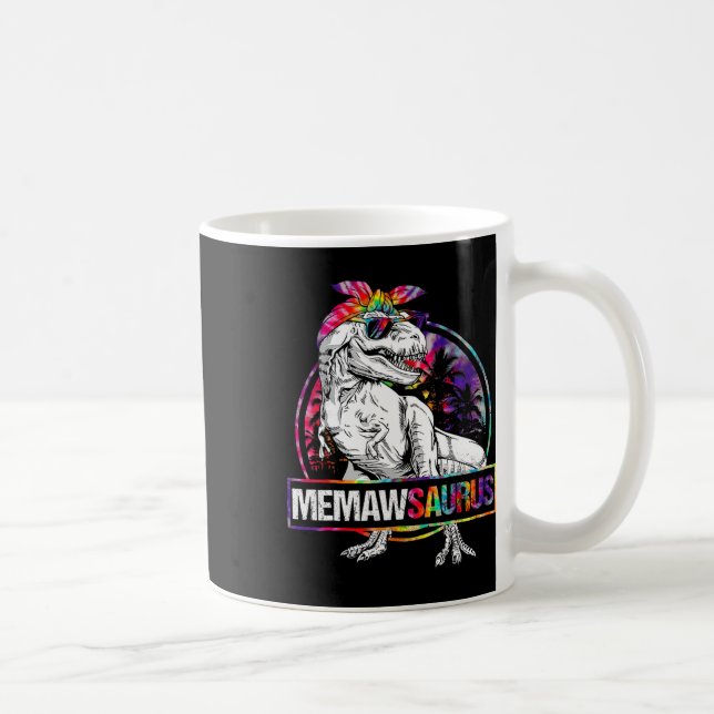 Taza De Café Memawsaurus Dinosaur Memaw Saurus Familia Combinac (Derecha)