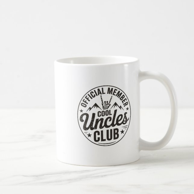 Taza De Café Member Cool Uncles Club Funny Uncle Father's Day  (Derecha)