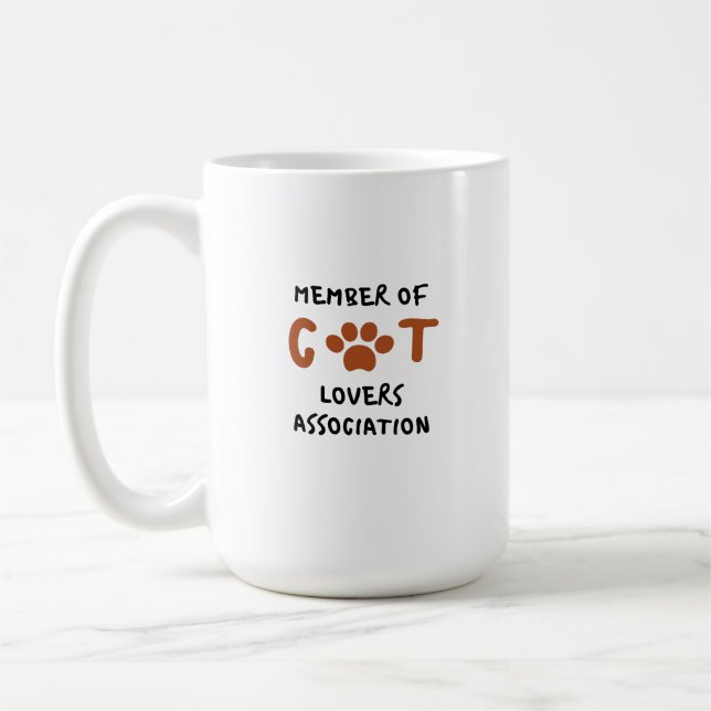 Taza De Café Member of cat loves association mug (Izquierda)
