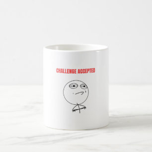 Taza De Café Meme aceptado por desafío