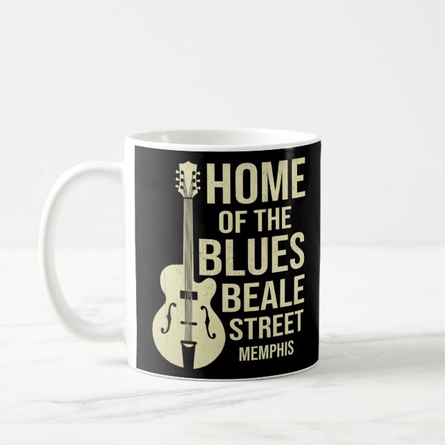 Taza De Café Meme De Blues Beale Street Memp (Izquierda)