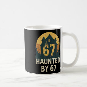 Taza De Café Meme de Casa Embrujada Espeluznante 67 Humor Matem