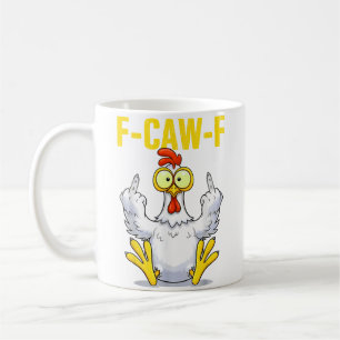 Taza De Café Meme de F-Caw-F   Chistoso juego de palabras de po