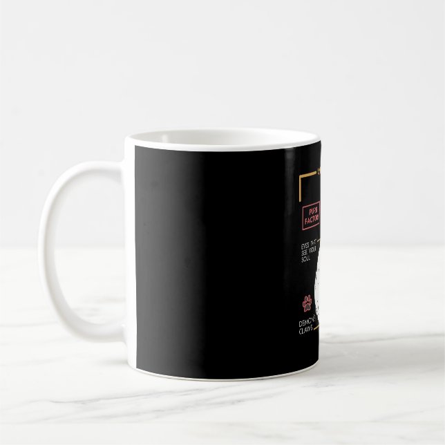 Taza De Café Meme de gato divertido y extraño sonriendo, Anatom (Izquierda)