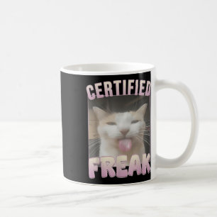Taza De Café Meme de gato falso certificado Memes ofensivos Gra