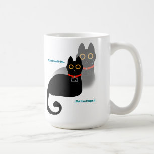 Taza De Café Meme de gato negro olvidadizo café Mug