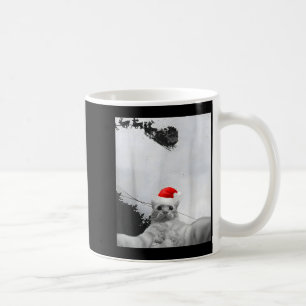 Taza De Café Meme de gatos Gato divertido selfie con sombrero d