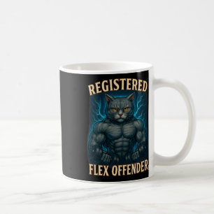 Taza De Café Meme de Gimnasio Funny del Delincuente Flex Regist