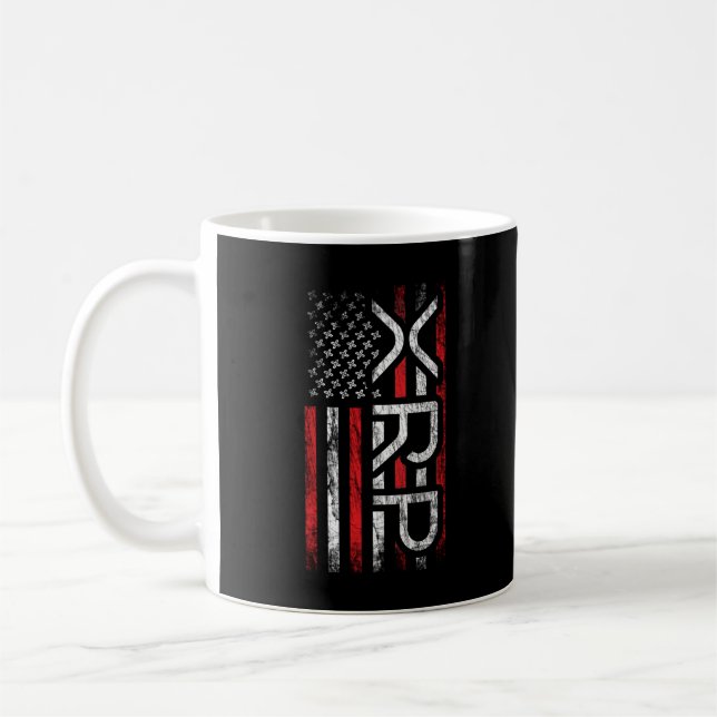 Taza De Café Meme de la bandera estadounidense de criptografía  (Izquierda)