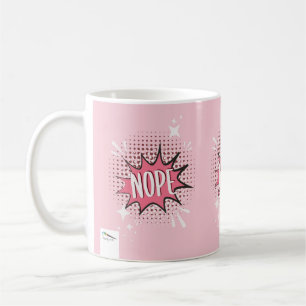 Taza De Café Meme de la burbuja del discurso del cómico de NOPE