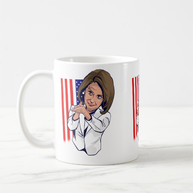 Taza De Café Meme de Nancy Pelosi aplaudiendo (Izquierda)