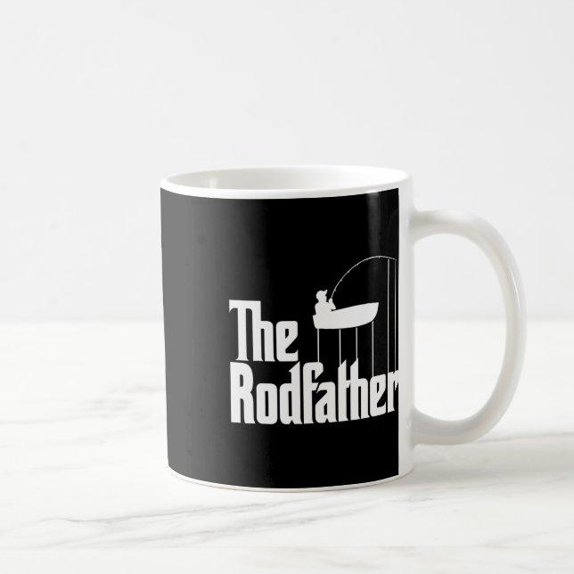 Taza De Café Meme De Pesca Gracioso Del Rodfather Fishing Rod (Derecha)