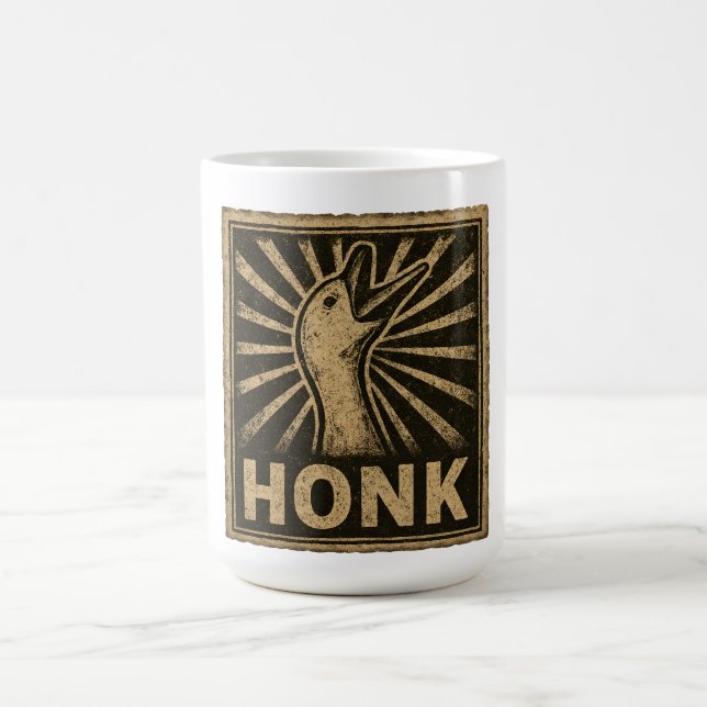 Taza De Café Meme de pollo de pato con honk Goose (Centro)