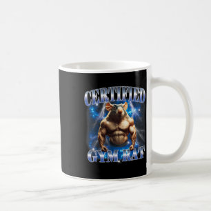 Taza De Café Meme de Rata de Gimnasio Certificada Fitness Cultu